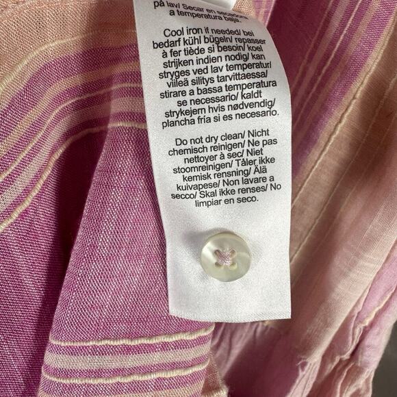 Liverpool Los Angeles V-Neck Sleeveless Tiered Striped Maxi Dress Small - Picture 6 of 11